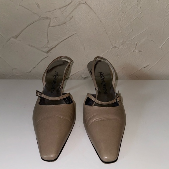 YSL vintage kitten sling back heels size 7 - Picture 4 of 5